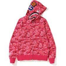 pink bape hoodie